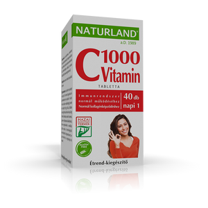 NATURLAND 1000 mg C-vitamintabletter 40x / NATURLAND 1000 mg C-vitamin tabletta 40x