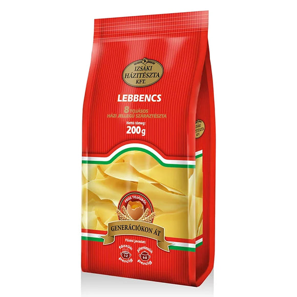 Izsáki lebbencs tészta/pasta