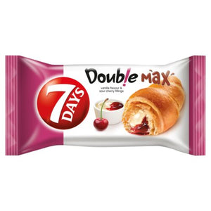 7DAYS Double Max croissant vanília ízű és meggyes töltelékkel 80 g