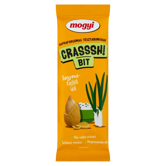 Mogyi Crasssh! Bit napraforgómag hagyma-tejföl ízű tésztabundában 70 g/ Mogyi Crasssh! Solrosfrön i deg med lök-gräddfilssmak 70 g