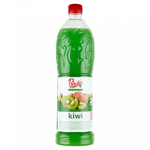 Pölöske kiwi-smaksatt sirap med socker och sötningsmedel 1 l/ Pölöskei kiwi ízű szörp cukorral és édesítőszerrel 1 l