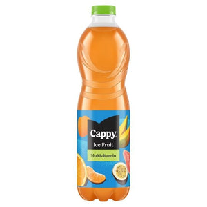 Cappy Ice Fruit Multivitamin icke-kolsyrad blandad fruktdryck med mangostansmak 1,5 l /Cappy Ice Fruit Multivitamin szénsavmentes vegyesgyümölcs ital mangosztán ízesítéssel 1,5 l