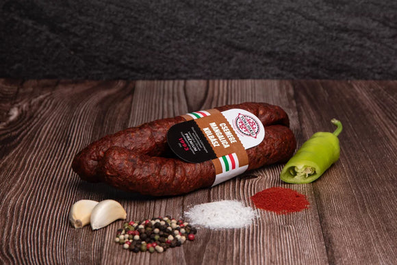 Tóalmási Csemege Füstölt Mangalica Szárazkolbász (Nitritmentes) 250gr/pár / Mangalica kallrökt, Lufttorkad delikatess korv (utan nitrit)