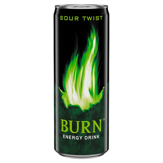 Burn Sour Twist grönt äpple smaksatt kolsyrad energidryck 250 ml/ Burn Sour Twist zöld alma ízesítésű szénsavas energiaital 250 ml
