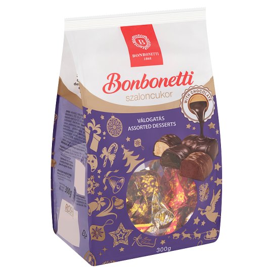 ‼️Előrendelés! Kiszállítás október 29-től‼️Bonbonetti julgodis mix doppat i mörk och mjölkchoklad 280 g/ Bonbonetti szaloncukor válogatás ét- és tejcsokoládéval mártva 280 g