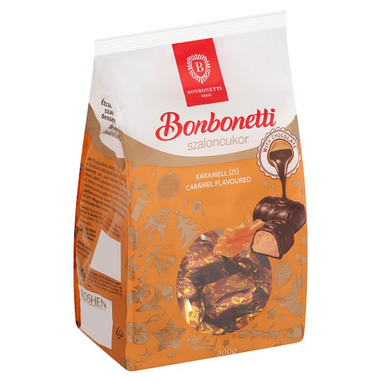 ‼️Előrendelés! Kiszállítás október 29-től‼️Julgransgodis (Karamell smak, mjölkcsoklad ), Bonbonetti, 280 g, Förhandsbeställning, Leverans from 29/10. / Bonbonetti étcsokoládéval mártott karamell ízű szaloncukor 280 g