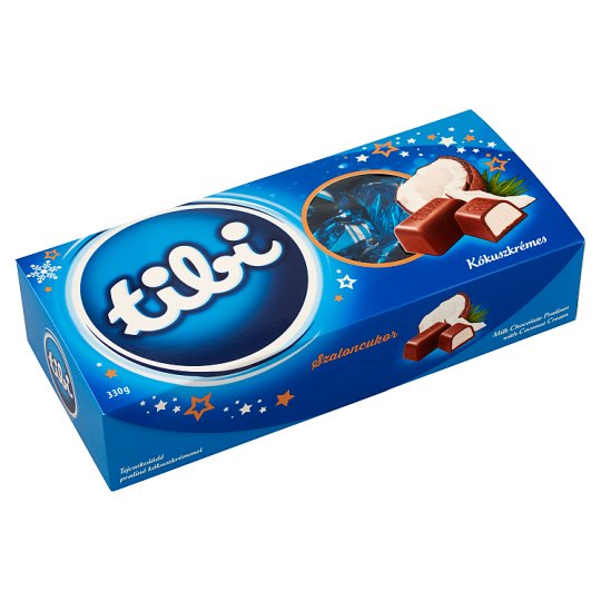 Tibi mjölkchokladpralin med kokosgrädde julgodis 280 g/ Tibi kókuszkrémes tejcsokoládés szaloncukor praliné 280 g