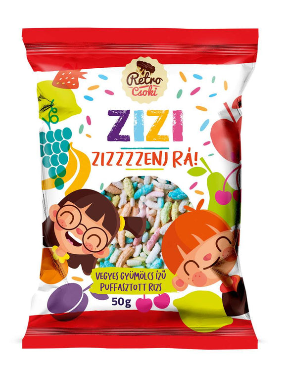 Kobia Puffat Ris Zizi puffasztott rizs cukorbevonattal 50 g/ Zizi puffade riskakor med ...