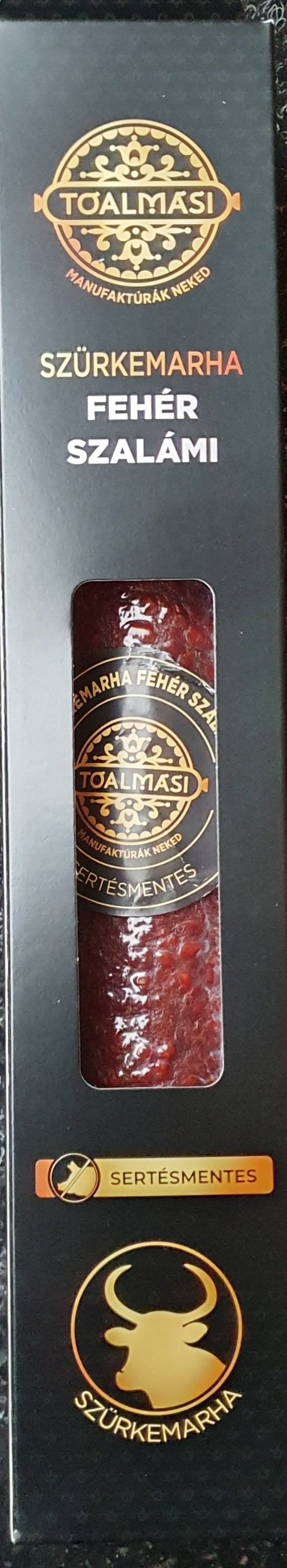 🇭🇺Tóalmási SERTÉS MENTES Paprika nélküli  100% Szürkemarha szalámi ( 470g)/ Tóalmási FLÄSKFRI  Nötköttssalami utan peppar (470g)