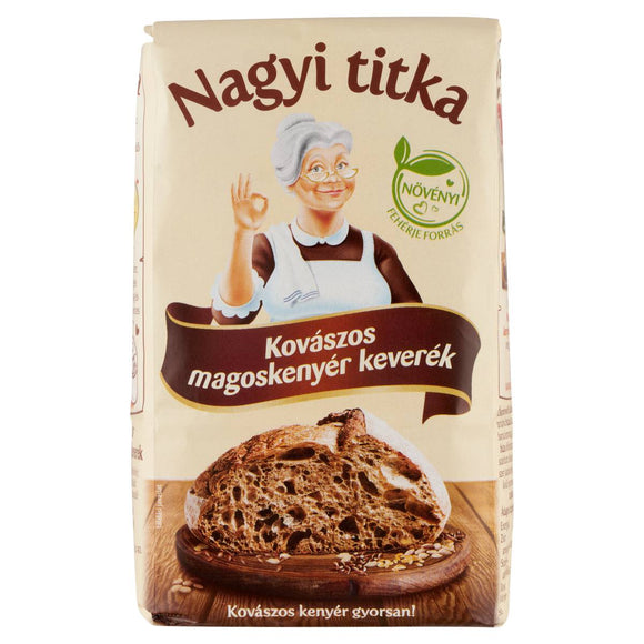 Nagyi titka kovászos magoskenyér keverék
500 g / Mormors hemliga surdegsbrödmix
500 g