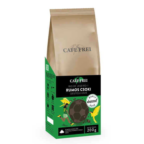 Café Frei kávékeverék 200g Rio De Janeiro-i Rumoscsoki őrölt/ Mald Kaffeblandning Rio de Janeiro med rom-choklad smak 200g– Café Frei
