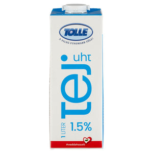 Tolle UHT zsírszegény tej 1,5% 1 l/ Tolle UHT-mjölk med låg fetthalt 1,5 % 1 l