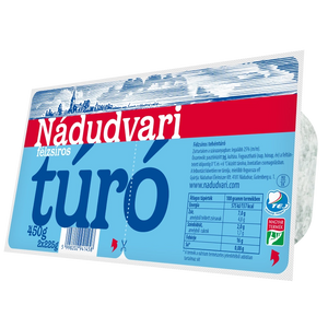Családi Nádudvari túró félzsíros, XL, 450g / Färsk ost- kvarg – halvfet – Nádudvar, 450g