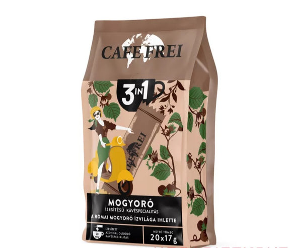 Cafe Frei Római mogyoró Instant Kávé 20x17g/ Snabbkaffe Hasselnöt smak- Rome
3-i-en, 10 x 17 g – Café Fre