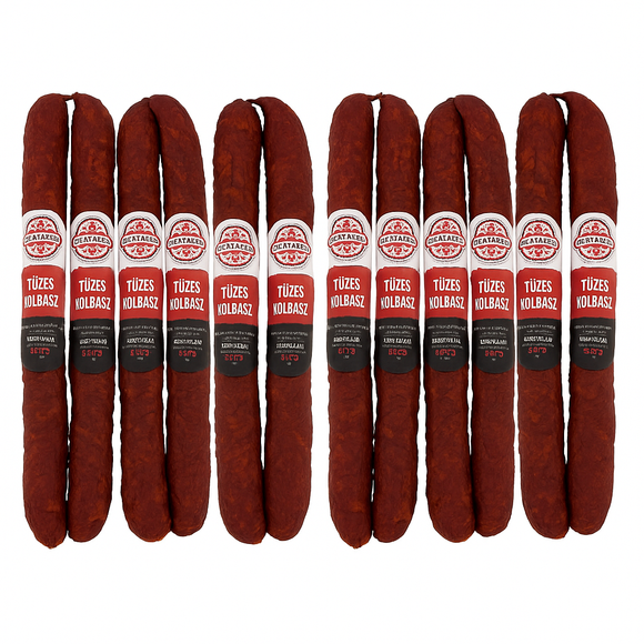 XXL Családi csomag Nitritmentes Tóalmási tüzeskolbász ca. 2kg Toalmas rökt korv, Extra Hot, ca.2kg