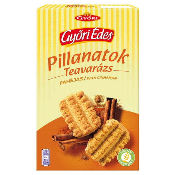 Győri Édes Pillanatok Teavarázs fahéjas, omlós keksz 160 g / Győri Sweet Moments Tea Magiska Kanelkakor 160 g