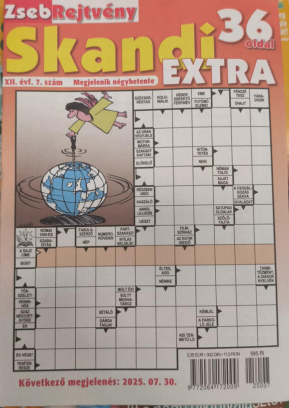 Zseb rejtvény skandi extra, 2025. Július 2.