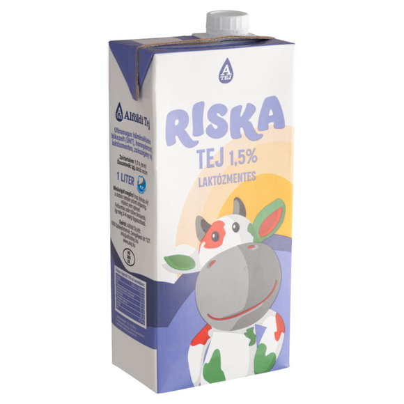 Riska tartóstej, laktózmentes, 1,5%,  1l /Riska UHT långvarig mjölk 1 l 1,5% laktosfri