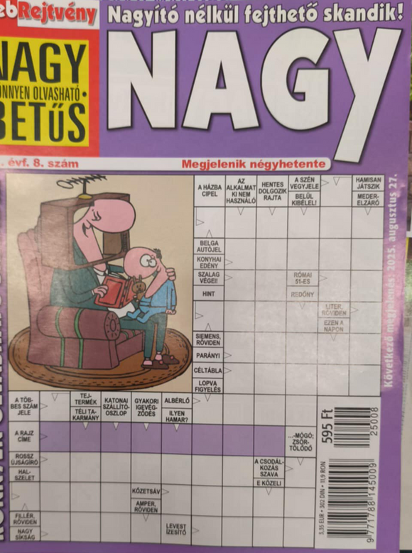 Zseb Rejtvény Nagy betűs 2025. július 30.