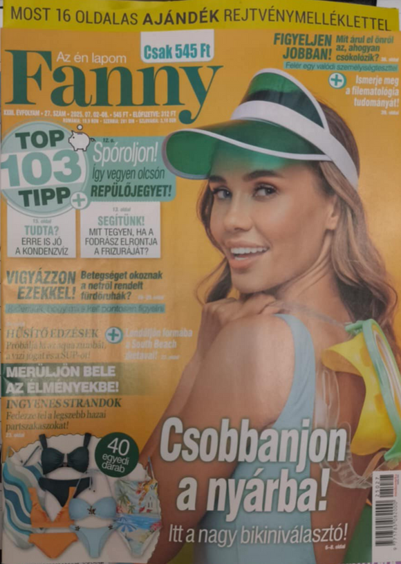 Fanny, magyar magazin, 2025. Július 2.