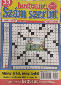 Kedvenc Szám szerint rejtvény, 2025. október 21.