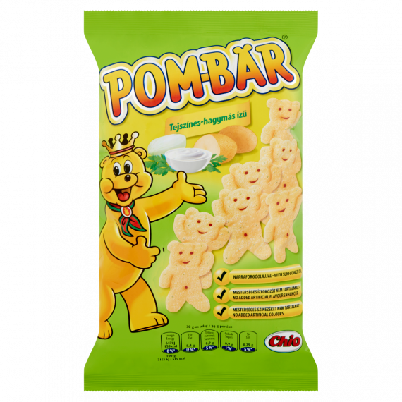 Pom-Bär, tejszínes-hagymás, 50g /Chio Pom - Bär potatissnack 50 g med grädde och lök