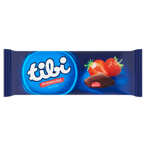 Tibi mörk choklad 90 g med jordgubbsgrädde / Tibi étcsokoládé 90 g eperkrémes