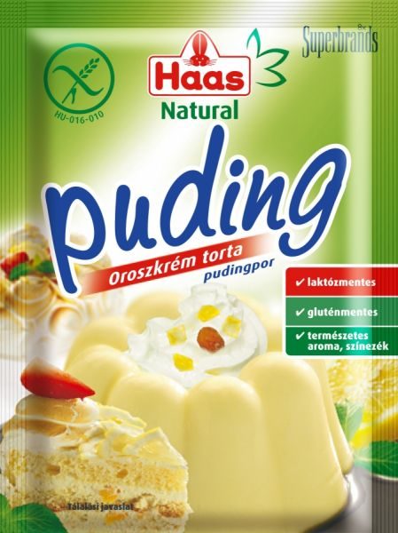 Haas Natural oroszkrém pudingpor, 40g /RUSSIAN CREAM  PUDDING