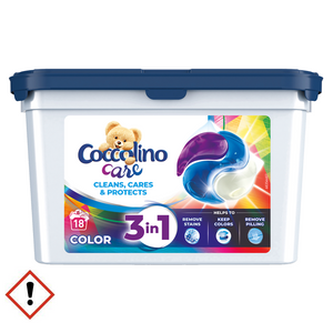 Coccolino care 3in1 mosókapszula color 18 mosás / Coccolino Care Color 3in1 tvättkapsel 18 tvättar 486 g