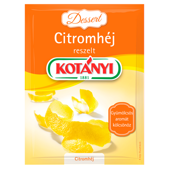 Kotányi Dessert citromhéj, reszelt, 14g /rivet citronskal 14 g