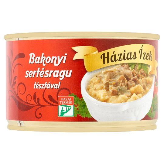 Házias ízek, bakonyi sertésragu tésztával 400g /Hemlagade smaker med Bakony fläsk ragu pasta 400 g