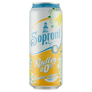 Soproni Radler bodza-citrom, alkoholmentes, 0.5l/Soproni Radler 0,5 l fläder-citron alkoholfritt öl 0,0% burk