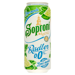 Soproni Radler lime-menta, alkoholmentes sör, 0.5l /Soproni Radler 0,5 l lime-menta alkoholmentes sörital 0,0% dobozos