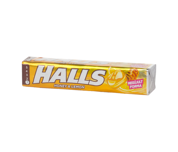 Halls Méz-Citrom, 33.5g /Halls ofyllt hårt godis 33 g honungs-citronsmak