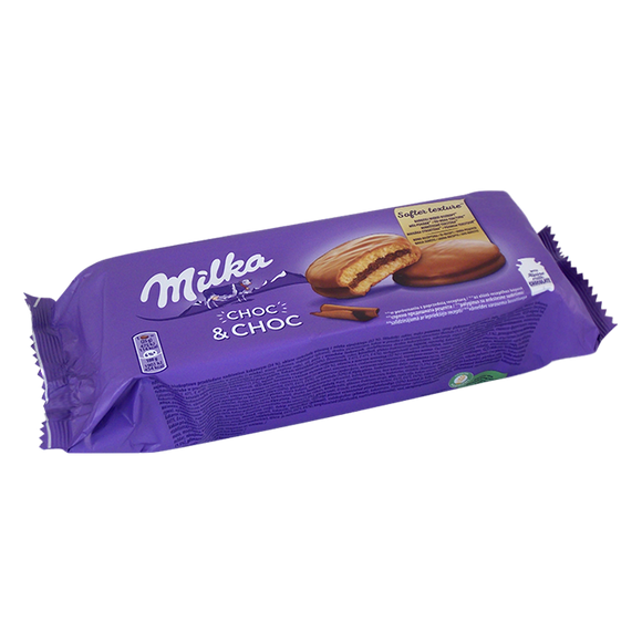 Milka Choc&Choc piskóta, 150g / Milka Choc&Choc sockerkaka doppad i alpin mjölkchoklad med kakaofyllning 150 g