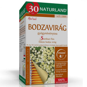 Naturland bodzavirág tea, 20x1.5g /Naturland fläderblomste 20x1,5 g filter