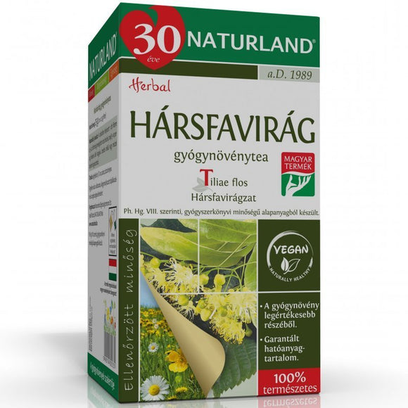 Naturland hársfavirág tea 20x1.25 g/Naturland Lime blossom te 20x1,5 g filter