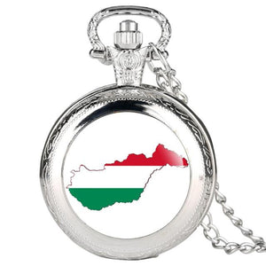 Hungary Map Pocket Watch for Women Alloy orologio donna Analog Clock for Men Fob Pendant Accessory relojes de bolsillo
