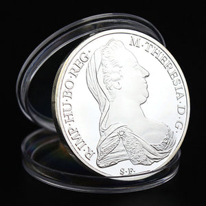 Austro-Hungary The Queen of Teresia(1717-1780) Collectible Silver Plated Souvenir Coin Commemorative Coin