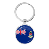 Antilles,European Union,Ukraine,Hungary,Moldova,United States Virgin Islands National Flag Glass Cabochon Keychain Key Ring Gift