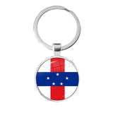 Antilles,European Union,Ukraine,Hungary,Moldova,United States Virgin Islands National Flag Glass Cabochon Keychain Key Ring Gift