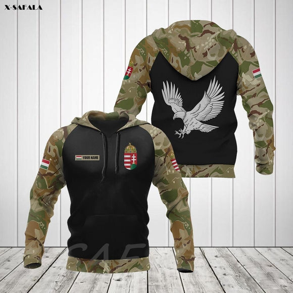 HUNGARY COAT OF ARMS CAMO EAGLE Country Flag 3D Printed Man Female Zipper HOODIE Pullover Sweatshirt Hooded Jersey Tracksuits