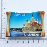 Factory Wholesale European Hungary Budapest Tourist Souvenirs Resin Painted Magnetic Refrigerator Fridge Magnets Home Decor