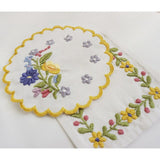 DIY Hungary Style Pattern Cup Mat Embroidery Kit With Hoop Cross Stitch Material Package Handcrafts Coaster Table Decor Gift
