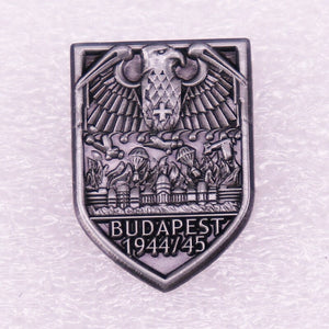 Budapest 1944 Enamel Pins Cross Eagle Shield Brooch Fashion Metal WW2 Badge Backpack Accessories Jewelry Gifts 2021