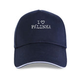 Magyar Apparel Mens Baseball cap Cotton Regular Fit I Love Palinka Print S-3XL