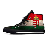 Magyarorszag Hungary Hungarian Flag Patriotic Casual Cloth Shoes High Top Lightweight Breathable 3D Print Men Women Sneakers