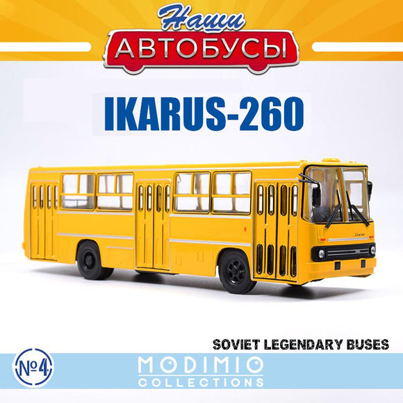 1:43 Scale Ikarus-260 Soviet Legendary Buses Alloy Metal Diecast Toy Vehicles Simulation High Quality Bus Car Truck Model Toys