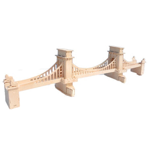 wooden 3D building model toy puzzle woodcraft construction kit Szechenyi Lanchid Bridge Budapest Hungary famous architecture 1pc
